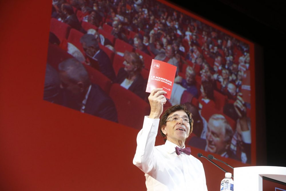 PS-Chef Elio Di Rupo beim Kongress in Lüttich