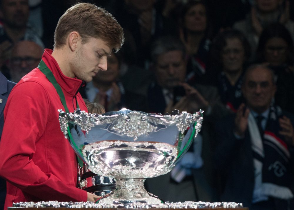 David Goffin nach dem Sieg von Frankreich im Davis Cup Finale in Lille