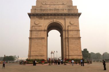 "Last Call" am Triumphbogen India Gate im Herzen von Neu-Delhi (Bild: Simonne Doepgen/BRF)