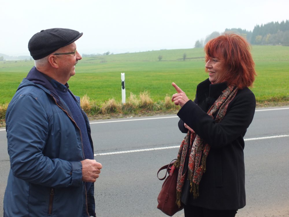 Martina Kempff und Erwin Hannen traffen sich am Donnerstag nicht zum ersten Mal auf der Kehr (Bild: Stephan Pesch/BRF)