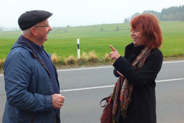 Martina Kempff und Erwin Hannen traffen sich am Donnerstag nicht zum ersten Mal auf der Kehr (Bild: Stephan Pesch/BRF)