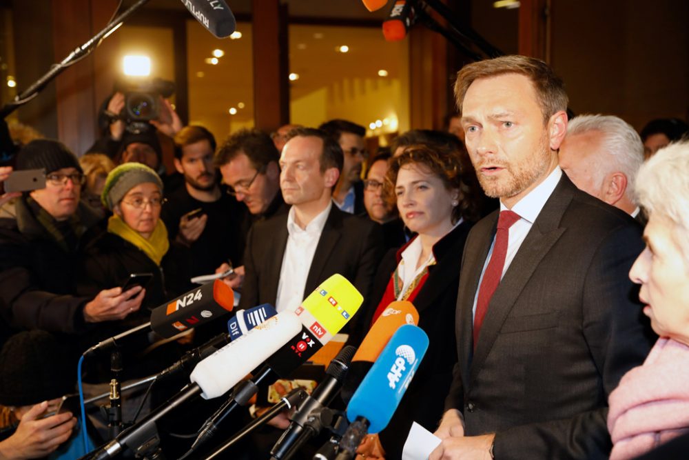 FDP-Chef Christian Lindner (r.) (Bild: Odd Ondersen/AFP)