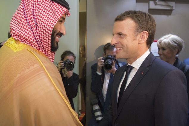 Der französische Präsident Emmanuel Macron in Saudi-Arabien