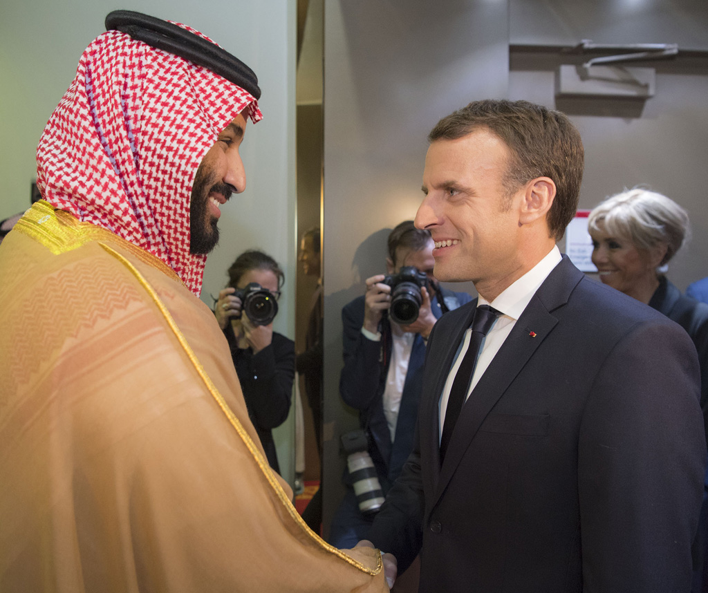 Der französische Präsident Emmanuel Macron in Saudi-Arabien