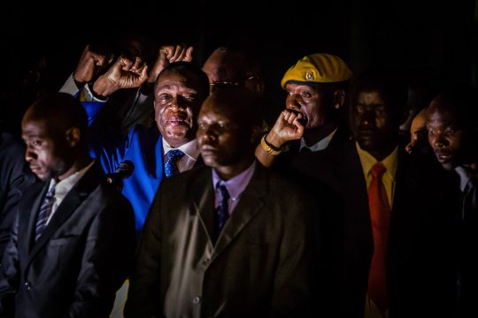 Emmerson Mnangagwa bei seiner Rückkehr nach Simbabwe