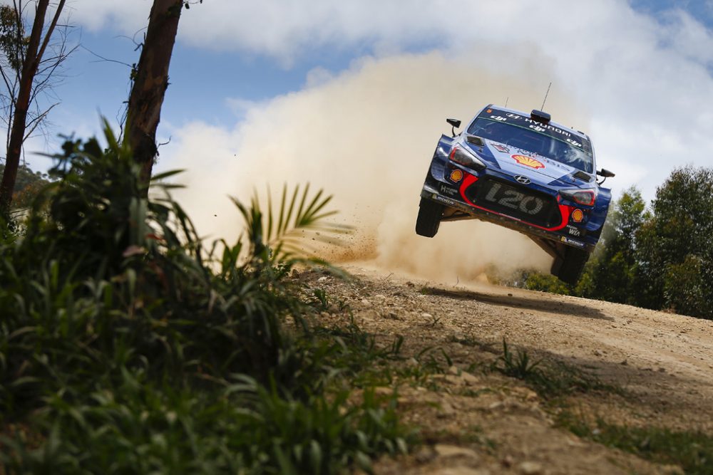 Thierry Neuville/Nicolas Gilsoul im Hyundai i20 Coupe beim Shakedown zur Rallye Australien (Bild: Sarah Vessely/Hyundai Motorsport)