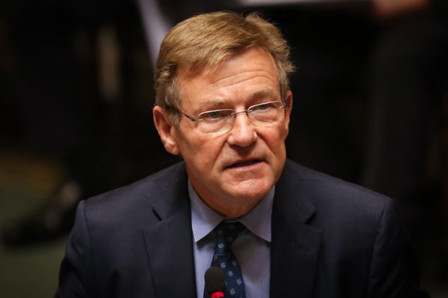Finanzminister Johan Van Overtveldt in der Kammer (Bild: Virginie Lefour/Belga)