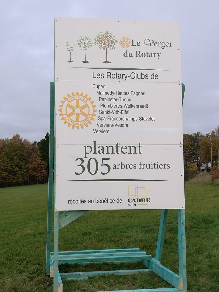 Auf dem Gelände der Gemeinnützigen Entwicklungsgesellschaft CADRE in Malmedy entsteht ein großer Obstgarten (Bild: CADRE)