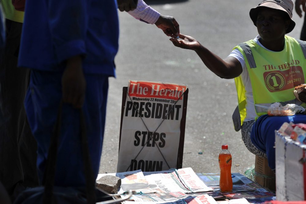 Zeitungsstand in Harare