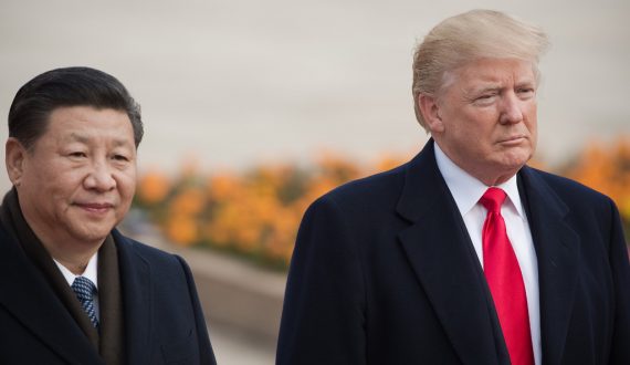 Staatsbesuch während Donald Trumps erster Amtszeit als US-Präsident in China an der Seite des chinesischen Präsidenten Xi Jinping