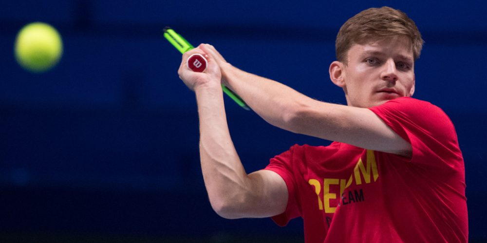 David Goffin beim Training vor dem Davis Cup-Finale