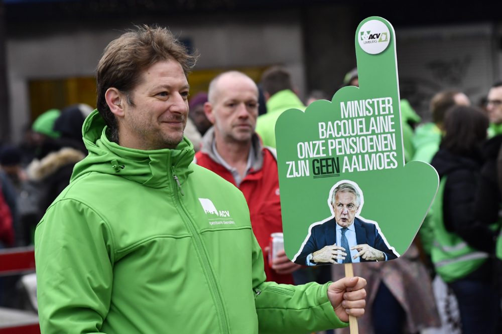 Gewerkschaften protestieren in Brüssel gegen Rentenreform