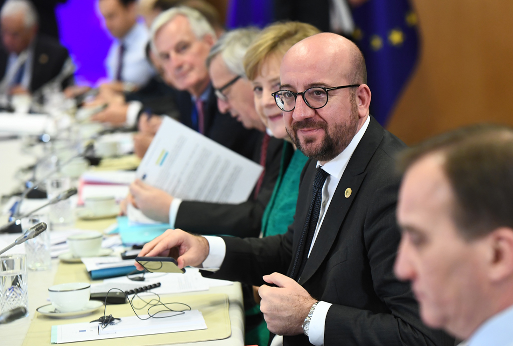 Premierminister Charles Michel am 15.12.2017 beim Gipfeltreffen in Brüssel (Bild: Emmanuel Dunand/AFP)