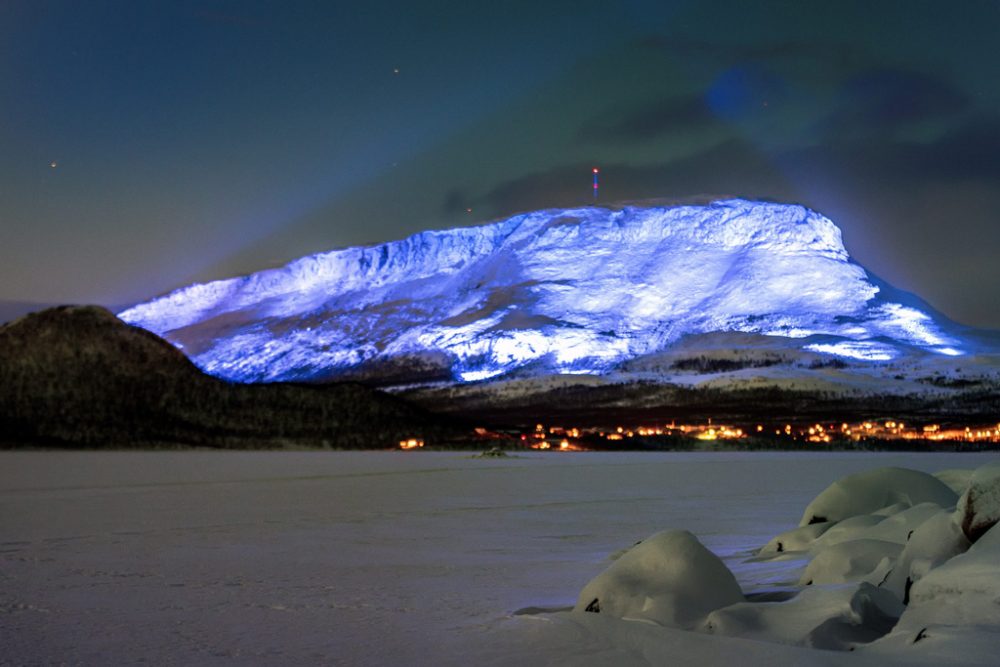 Lichtshow zum 100. Geburtstag von Finnland