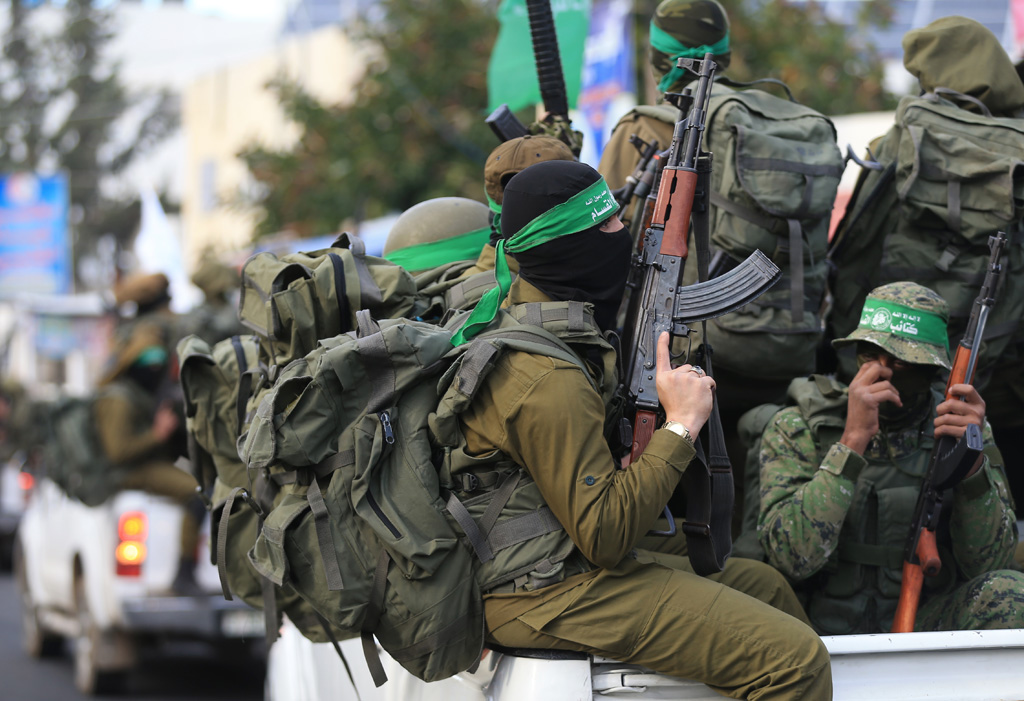Hamas-Kämpfer in Beit Hanun im Gazastreifen