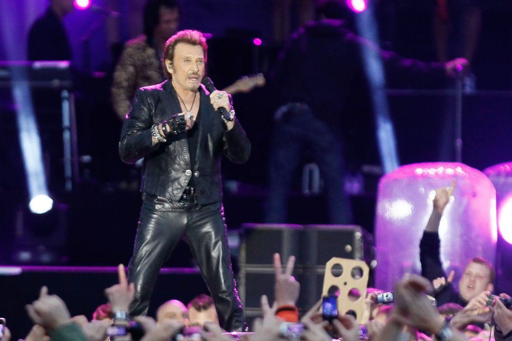 Johnny Hallyday bei einem Konzert in Namur 2013