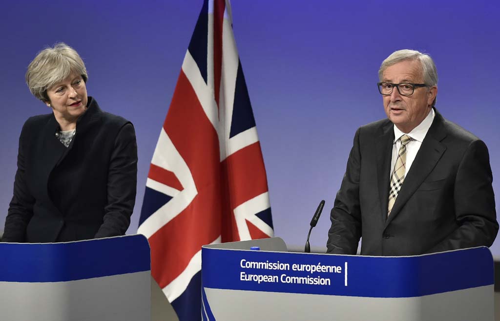 EU-Kommisionspräsident Juncker und die britische Premierminister May