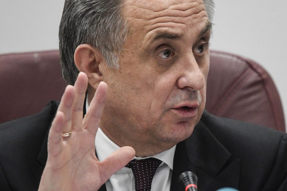 Vitaly Mutko nach einem Treffen des russischen Fußballverbands am 25.12.