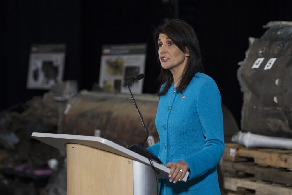 Nikki Haley, Botschafterin der USA bei den Vereinten Nationen, am 14.12.2017 in Washington DC (Bild: Jim Watson/AFP)