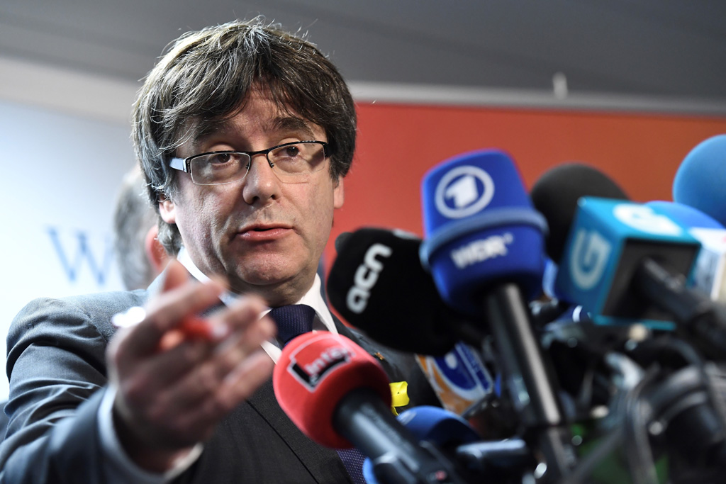 Puigdemont bei einer Pressekonferenz am 22.12. in Brüssel