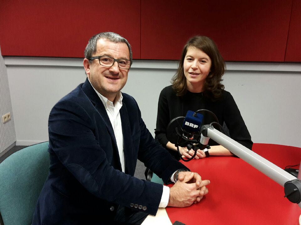 RZKB: Patrick Meyer und Eliane Richter am 15.12.2017 im BRF-Studio in Eupen (Bild: Rudi Schroeder/BRF)