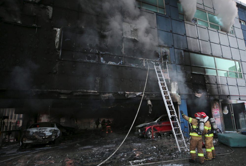 Brand in Sauna in Südkorea