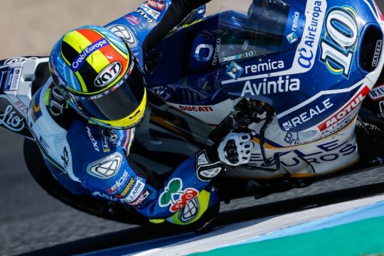 Xavier Siméon beim ersten Test auf der Ducati Desmosedici in Jerez