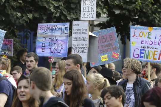 Teilnehmer der letzten Pride Parade in Antwerpen im August 2017