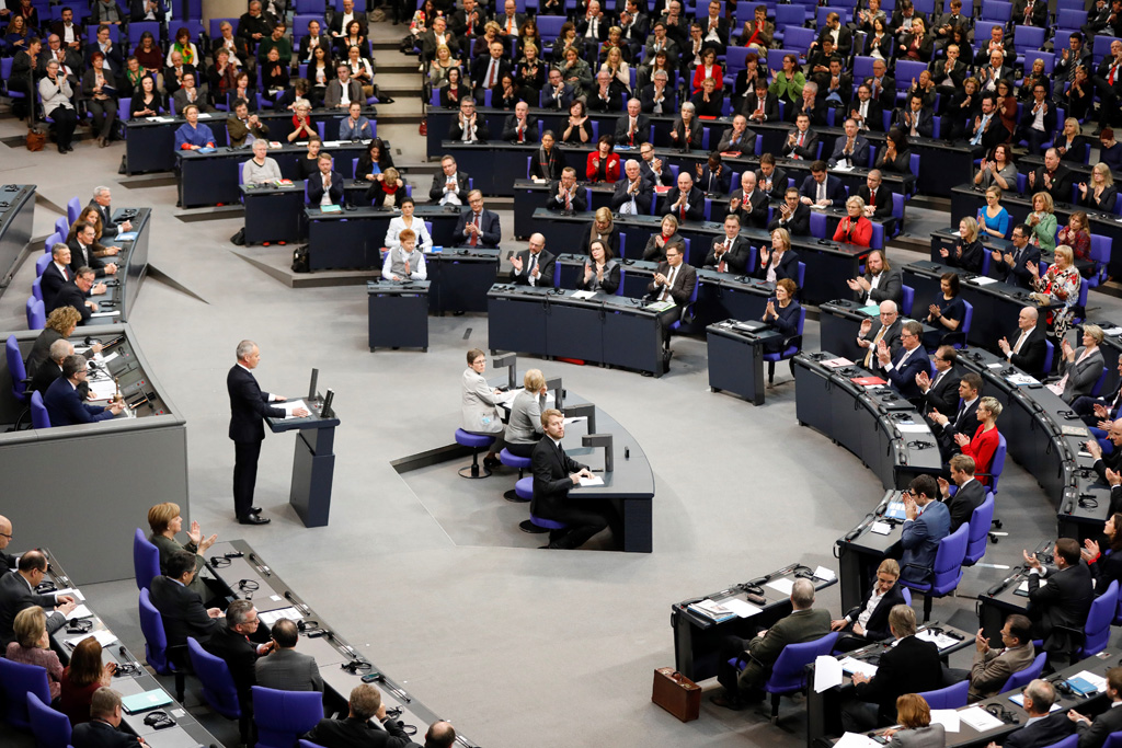 Bundestagsdebatte in Berlin zu 55 Jahre Élysée-Vertag am 22.1.2018 (Bild: Odd Andersen/AFP)