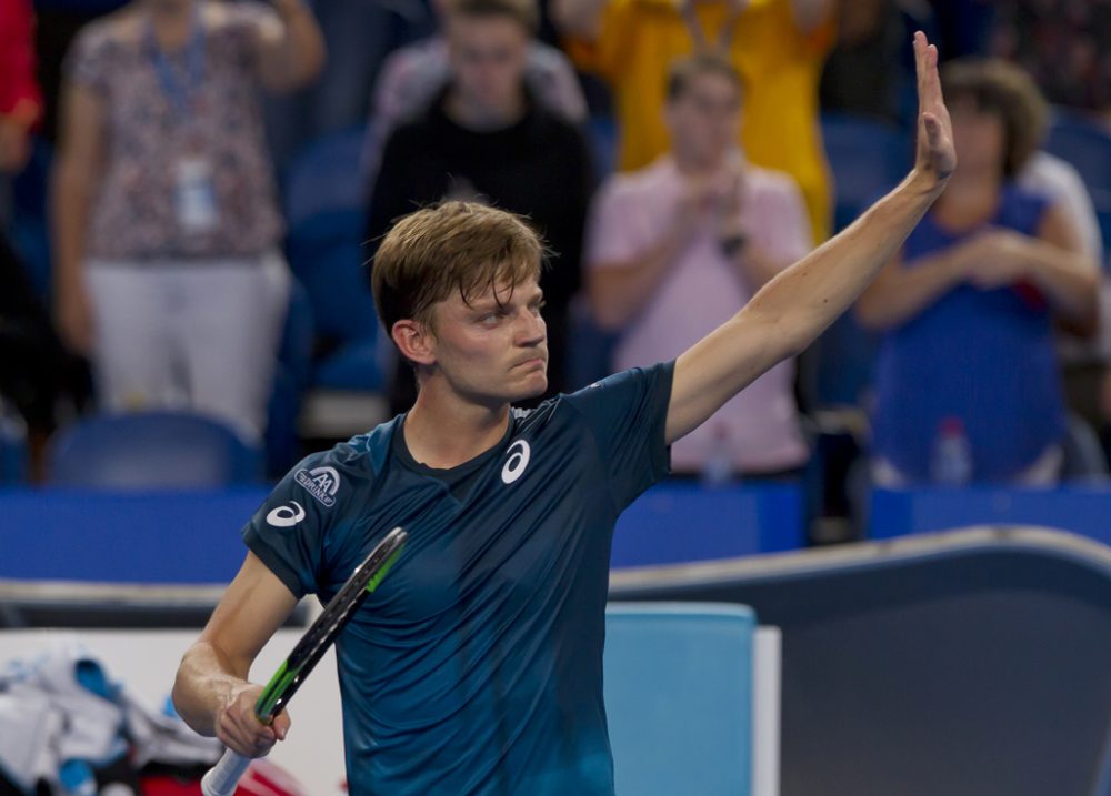 David Goffin nach seinem Sieg über Alexander Zverev am 1.1.2018 in Perth (Bild: Tony Ashby/AFP)