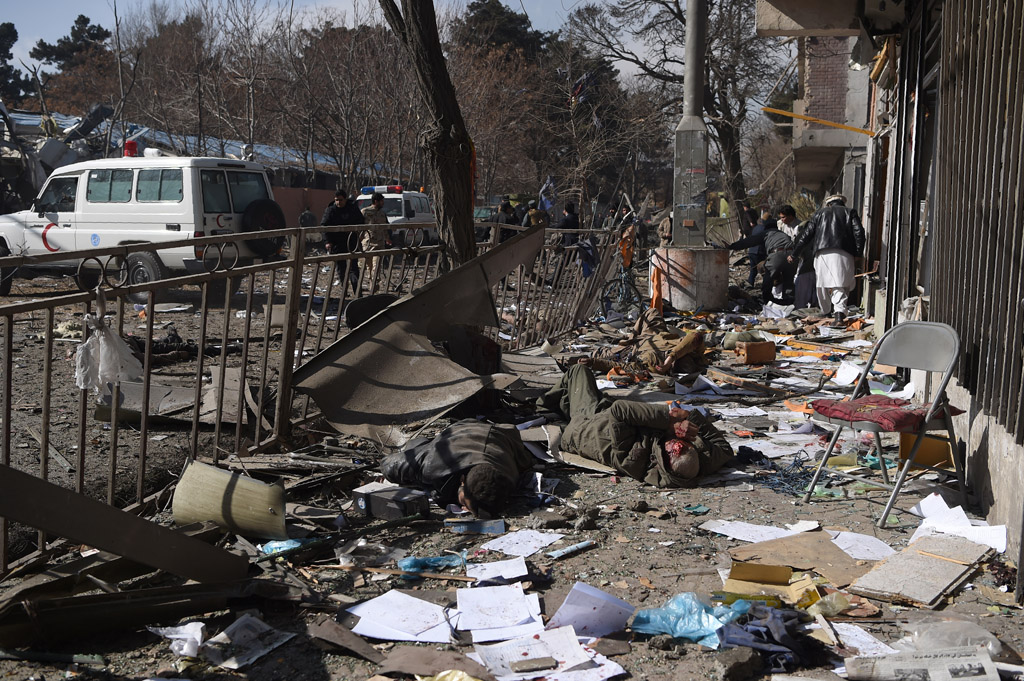 Nach dem Anschlag am 27.1.2018 in Kabul (Bild: Wakil Kohsar/AFP)