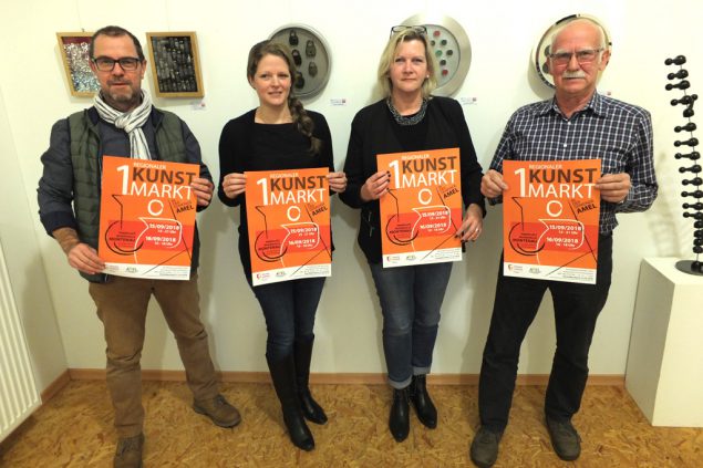 Erster Regionaler Kunstmarkt in Montenau: die Planungsgruppe mit Bernd Niessen, Sarah Born, Doris Braun und Norbert Huppertz