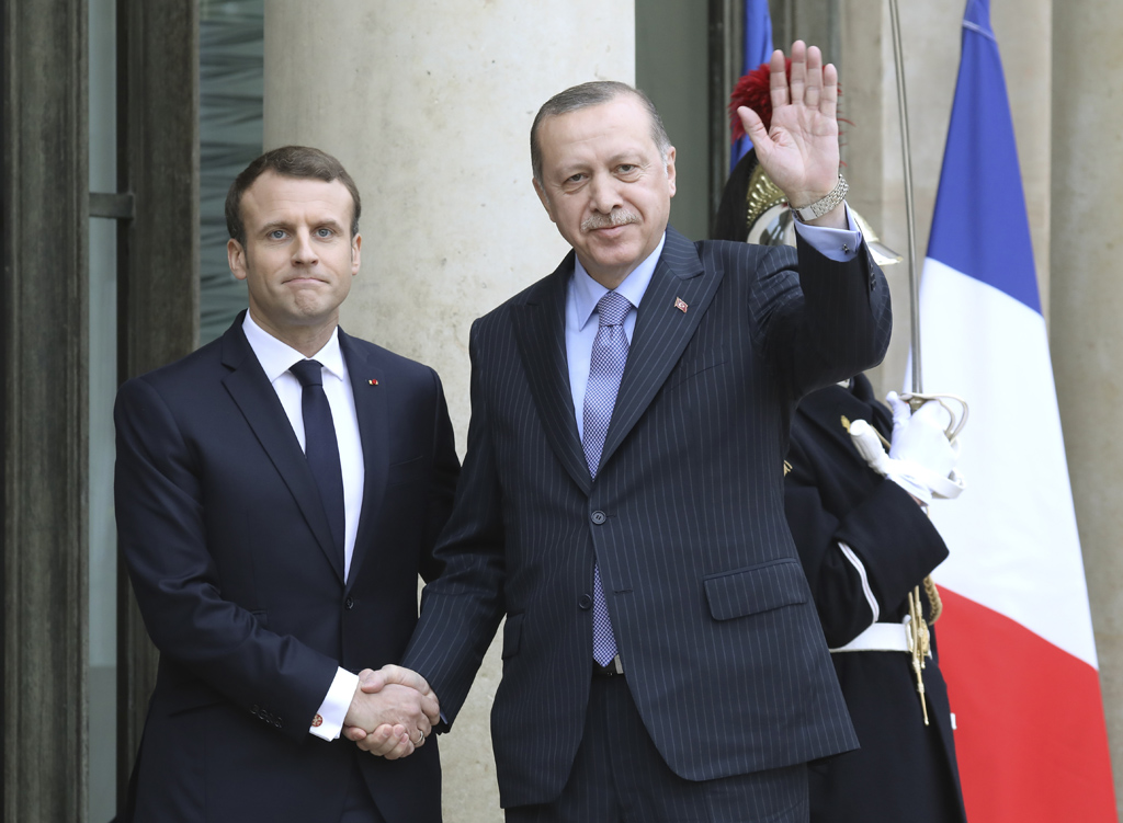 Emmanuel Macron und Recep Tayyip Erdogan (Bild: Ludovic Marin/AFP)