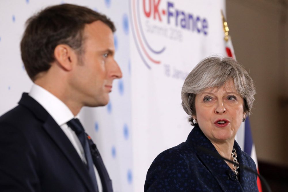 Macron und May in Sandhurst