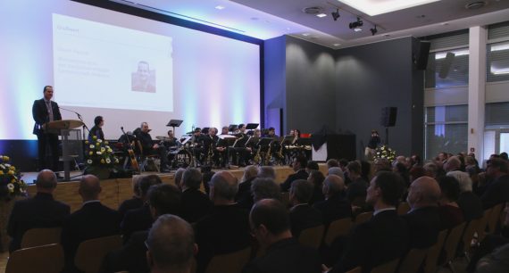Ministerpräsident Paasch sprach beim Neujahrsempfang der FH Aachen am 12.1.2018 (Bild: Regierung der Deutschsprachigen Gemeinschaft)