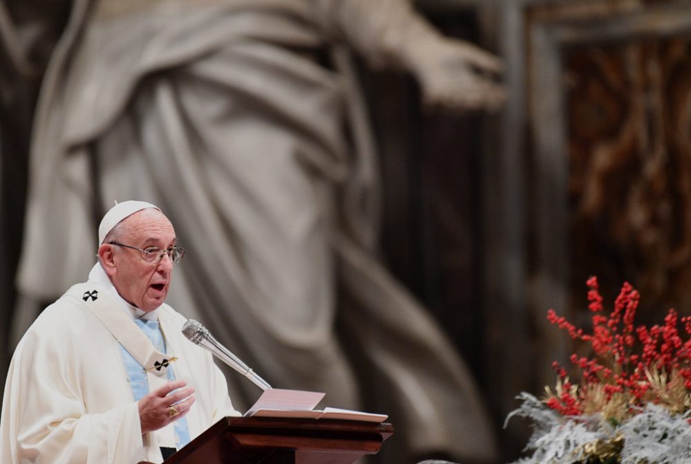 Papst Franziskus bei der Heiligen Messe im Petersdom am Neujahrstag