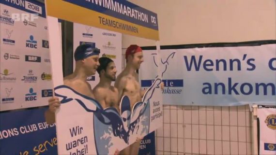 Schwimm-Marathon 2018: Team-Schwimmen (Bild: BRF Fernsehen)