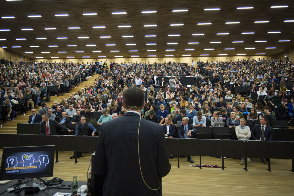 Studenten in einem Hörsaal an den Uni Gent