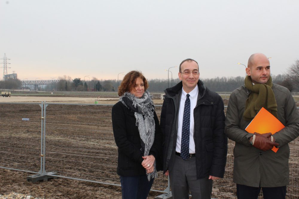 Elsa Celens (Projektleiterin Alegro), Markus Berger (Leiter des Bereichs Infrastrukturen) und Julien Madazni (verantwortlich für Projektkommunikation)