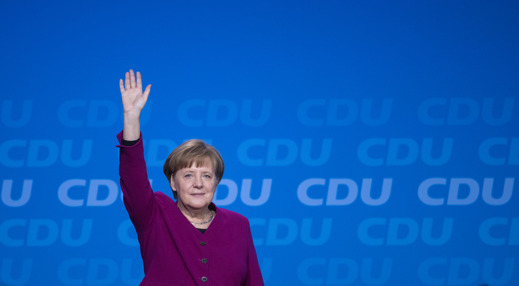 CDU-Chefin Angela Markel am 26.2.2018 in Berlin