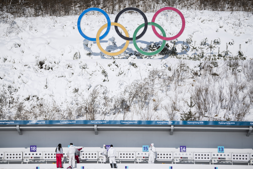 Biathlon-Schießstand der Olympischen Spiele