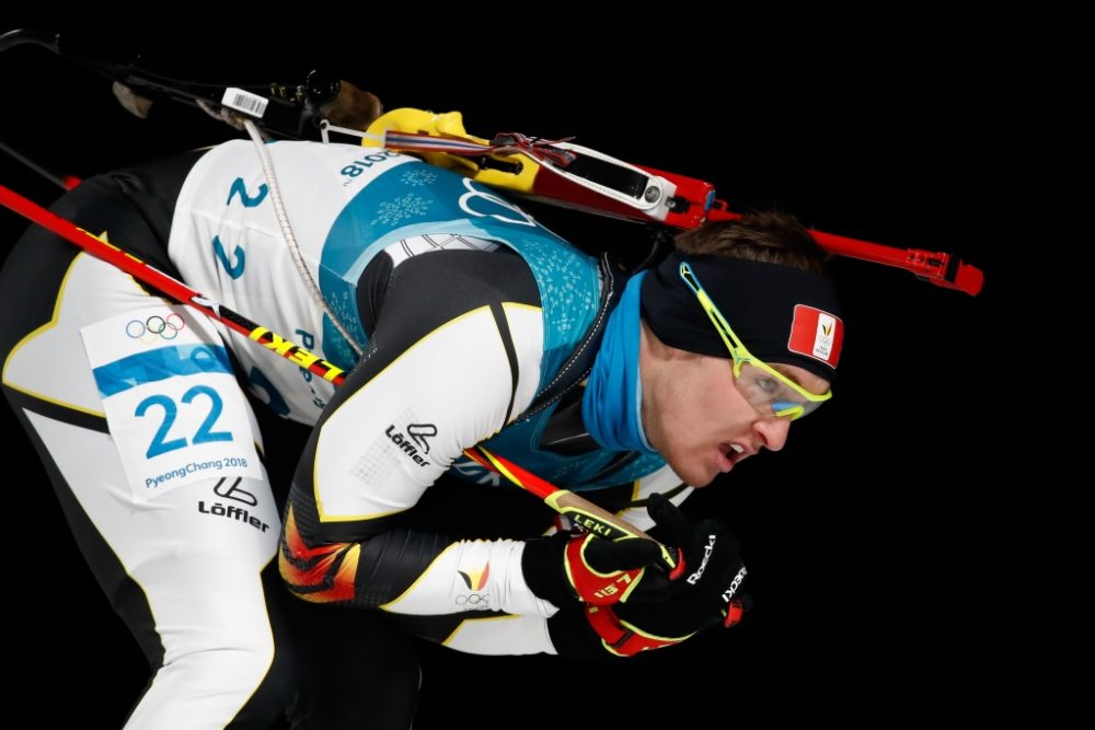 Florent Claude beim Biathlon-Einzel in Pyeongchang