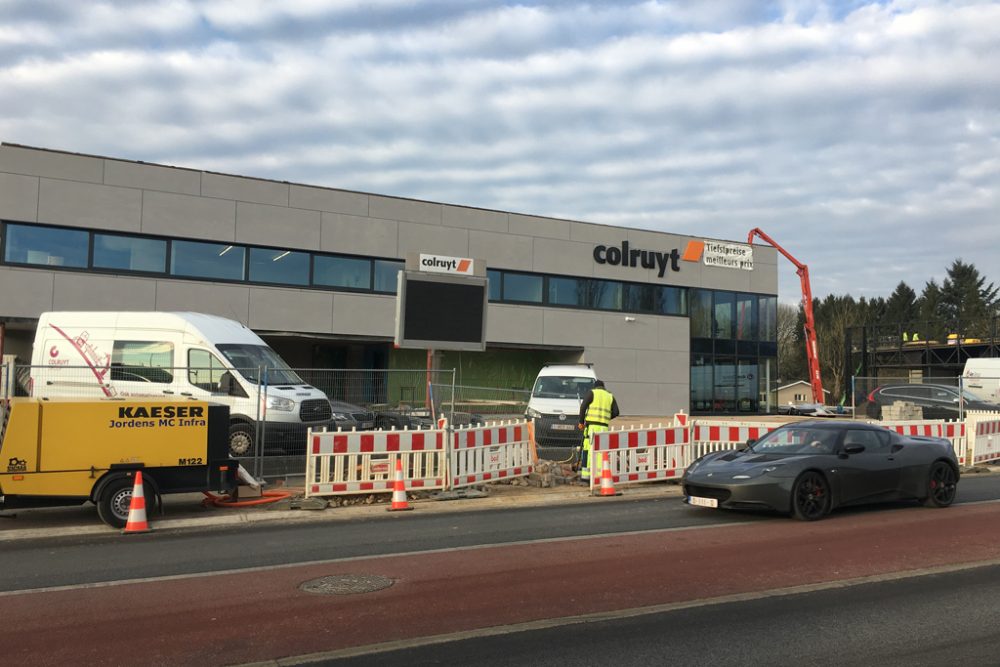 Die neue Colruyt-Niederlassung an der Herbesthaler Straße in Eupen (Bild: Simonne Doepgen/BRF)