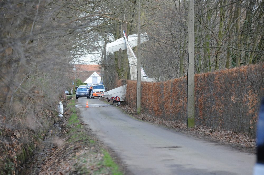 Kleinflugzeug in Stokrooie (Limburg) abgestürzt