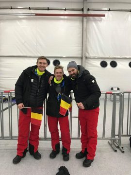 Florent Claude, Thierry Langer und Michael Rösch bei der Eröffnungsfeier der Olympischen Spiele in Pyeongchang (Bild: privat)