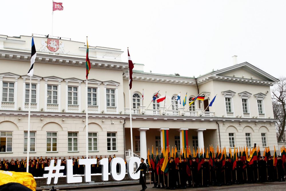 Litauen feiert 100 Jahre Unabhängigkeit - Gäste am 16.2.2018 in Vilnius