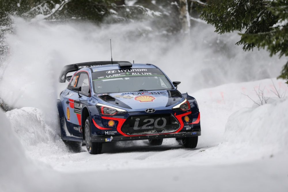 Thierry Neuville/Nicolas Gilsoul im Hyundai i20 Coupé WRC am Freitag in Schweden