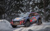 Thierry Neuville/Nicolas Gilsoul im Hyundai i20 Coupé WRC beim Shakedown der Rallye Schweden