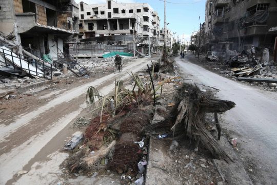 Das umkämpfte Gebiet Ost-Ghuta in Syrien