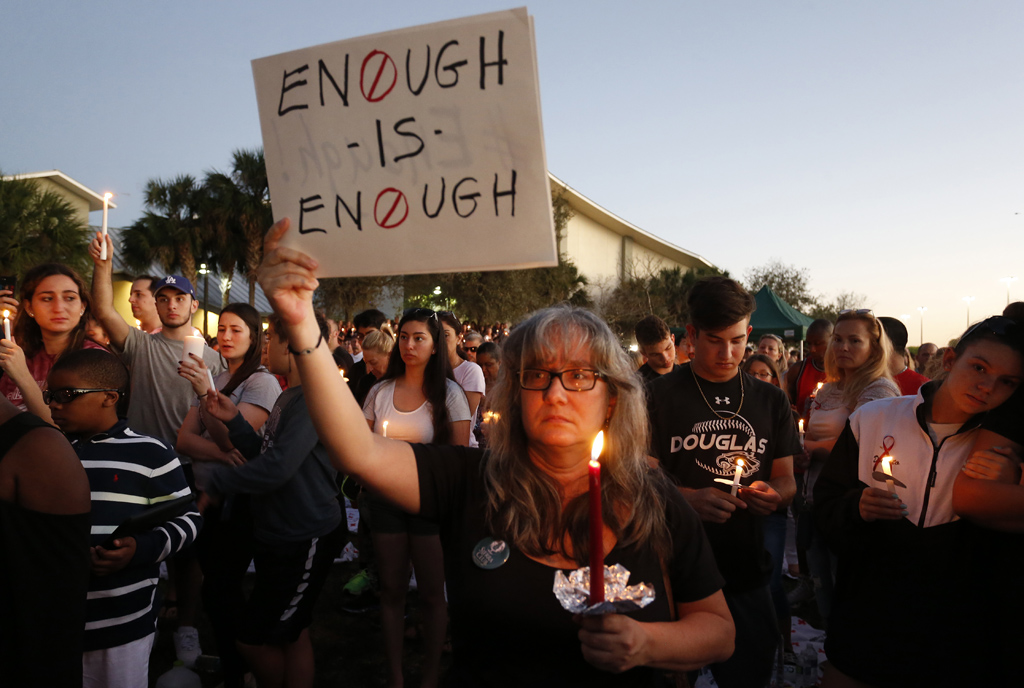 Trauer nach der Schießerei in Parkland in Florida